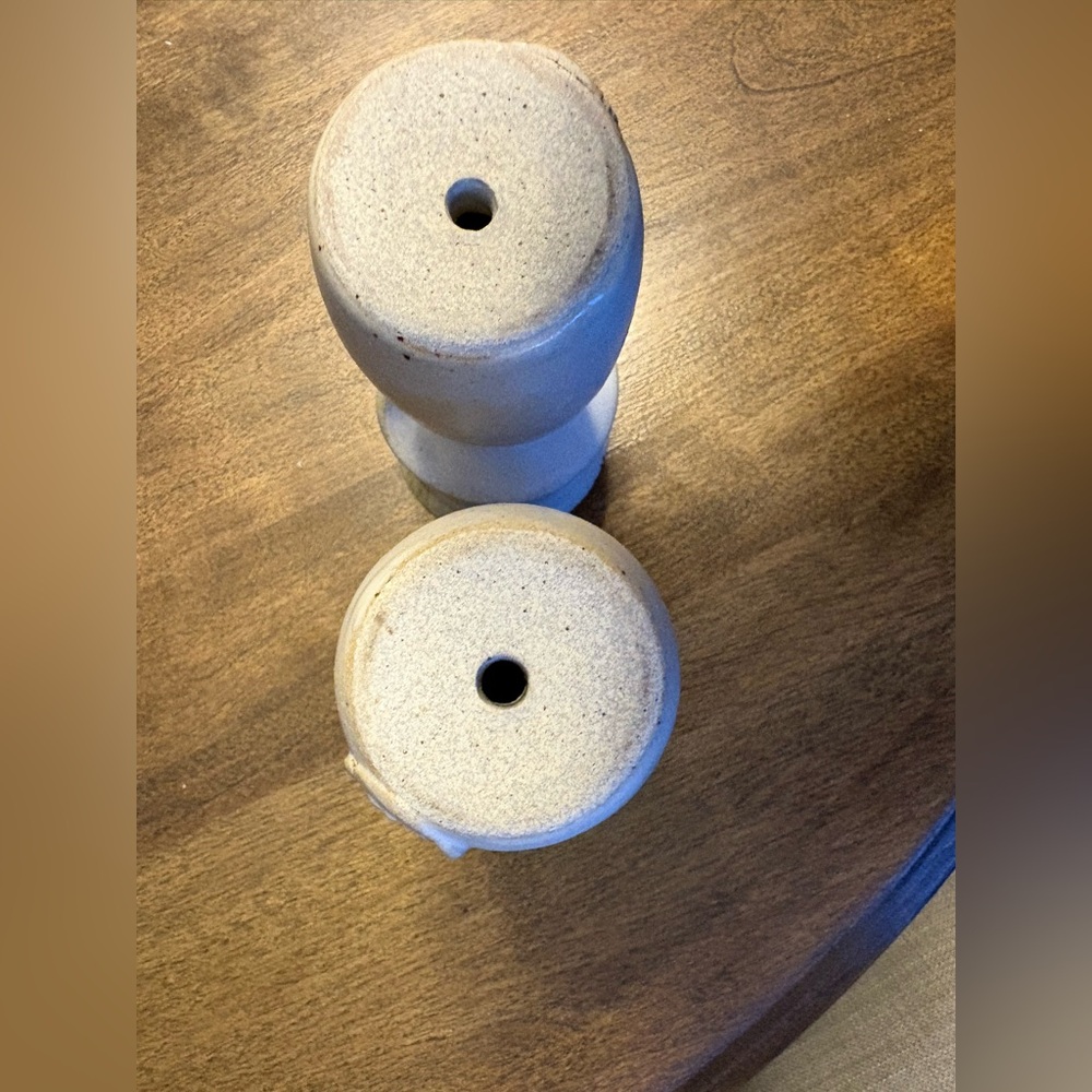 Vintage Jerry Glass Studio Pottery Bud Vases - 2 Signed Hand-Thrown - Picture 6 of 9